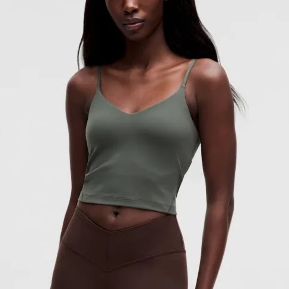 Lululemon Align Cropped Cami Tank A/B Cup Size 0 NWT Green